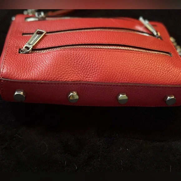 Rebecca Minkoff Mini Zip Crossbody Bag | Red Leather | Gently Used | No Dust Bag - Picture 4 of 7